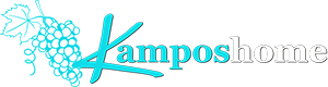 The logo of Kampos Home accommodation at Sifnos