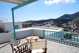 Large veranda with panoramic view of Apollonia