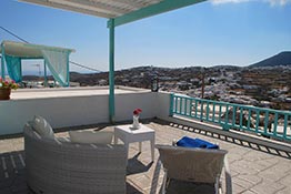 Large veranda with panoramic view of Apollonia