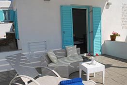 Salon sur la terrasse de la chambre supérieure